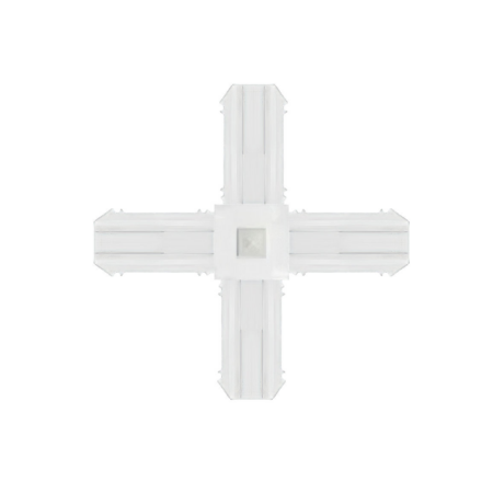 AL7® Elegant 4-Way Cross Connector (White) for 16×7 Georgian Bar